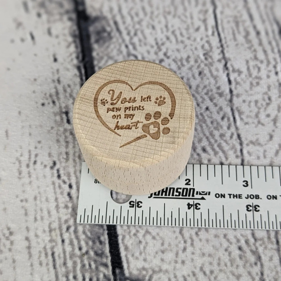Wooden jar memorial keepsake for cats, dogs, pets, rainbow bridge - Picture 5 of 7